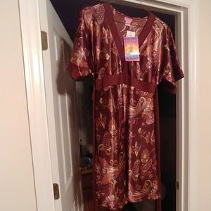 She's Cool, Size L, Brown & pink flowered dress
